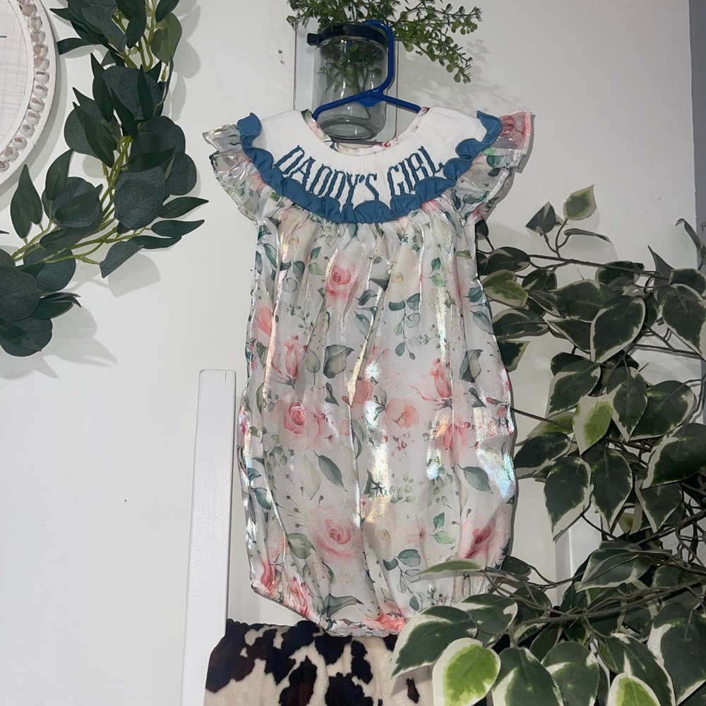 Smocked daddy’s girl bubble size 3t bb baby